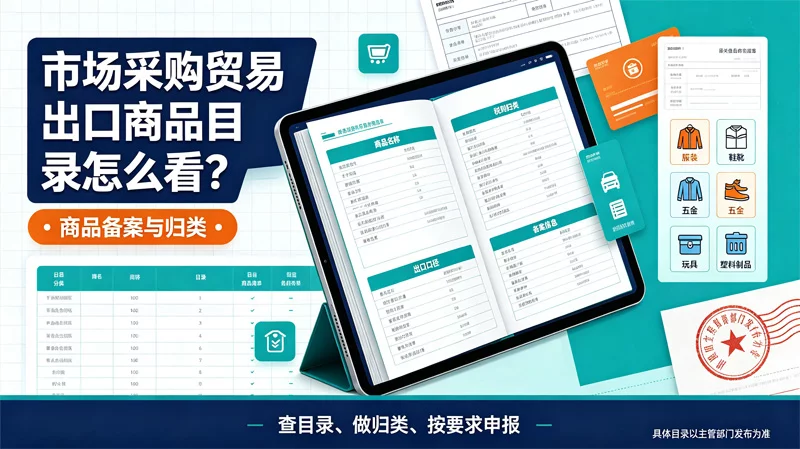 市场采购贸易出口商品目录怎么看？商品备案与品类边界一次讲清